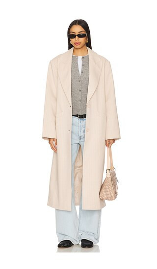 LIONESS Olsen Coat in Beige. | Revolve Clothing (Global)