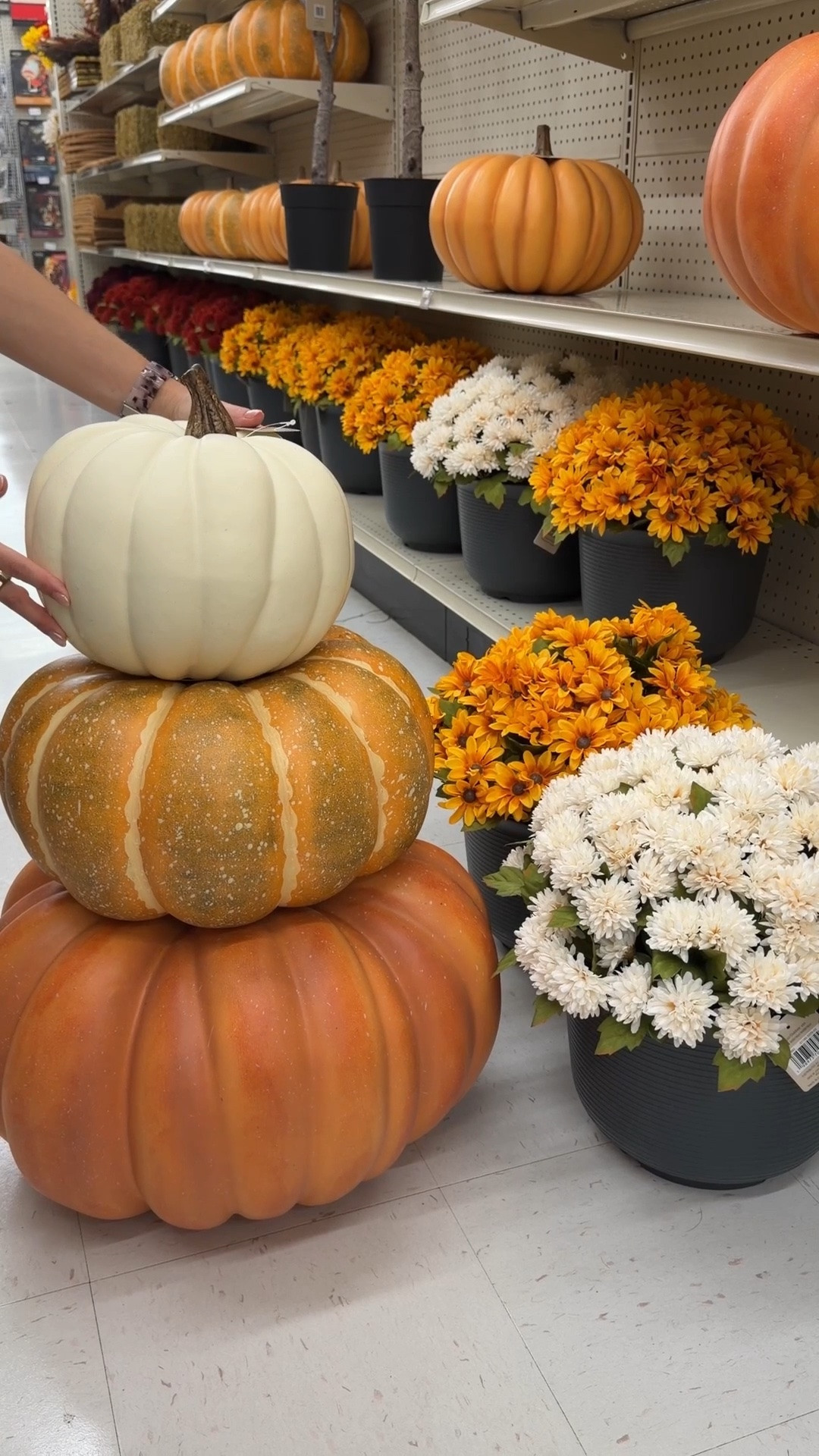 Don’t sleep on these stackable faux pumpkins! And the mums are SO good too!

#LTKSeasonal #LTKHome