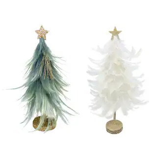 Assorted 10" Feather Leaf Tabletop Christmas Tree by Ashland®, 1pc. | Michaels Stores