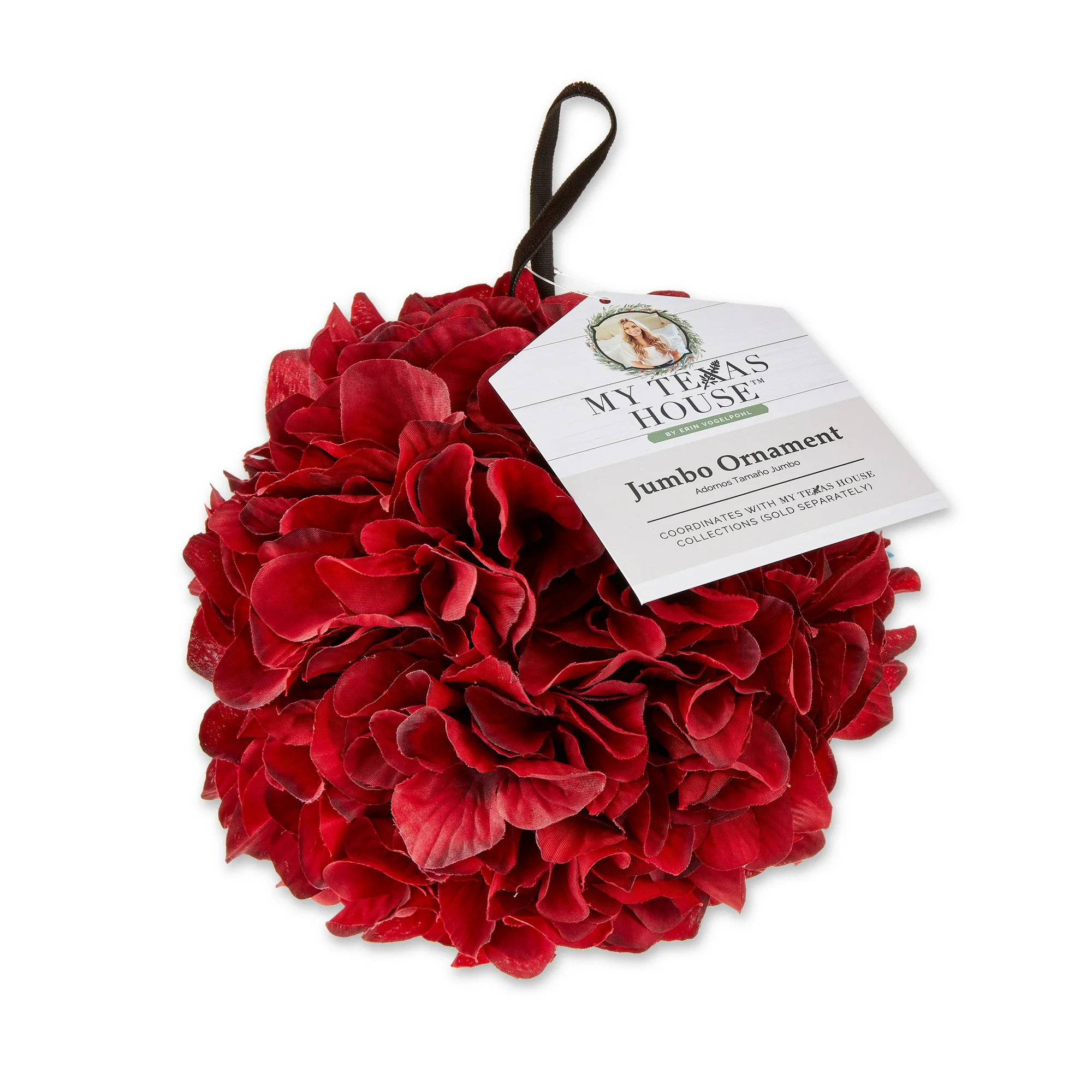 My Texas House Red Amaryllis Ball Ornament, 8" | Walmart (US)