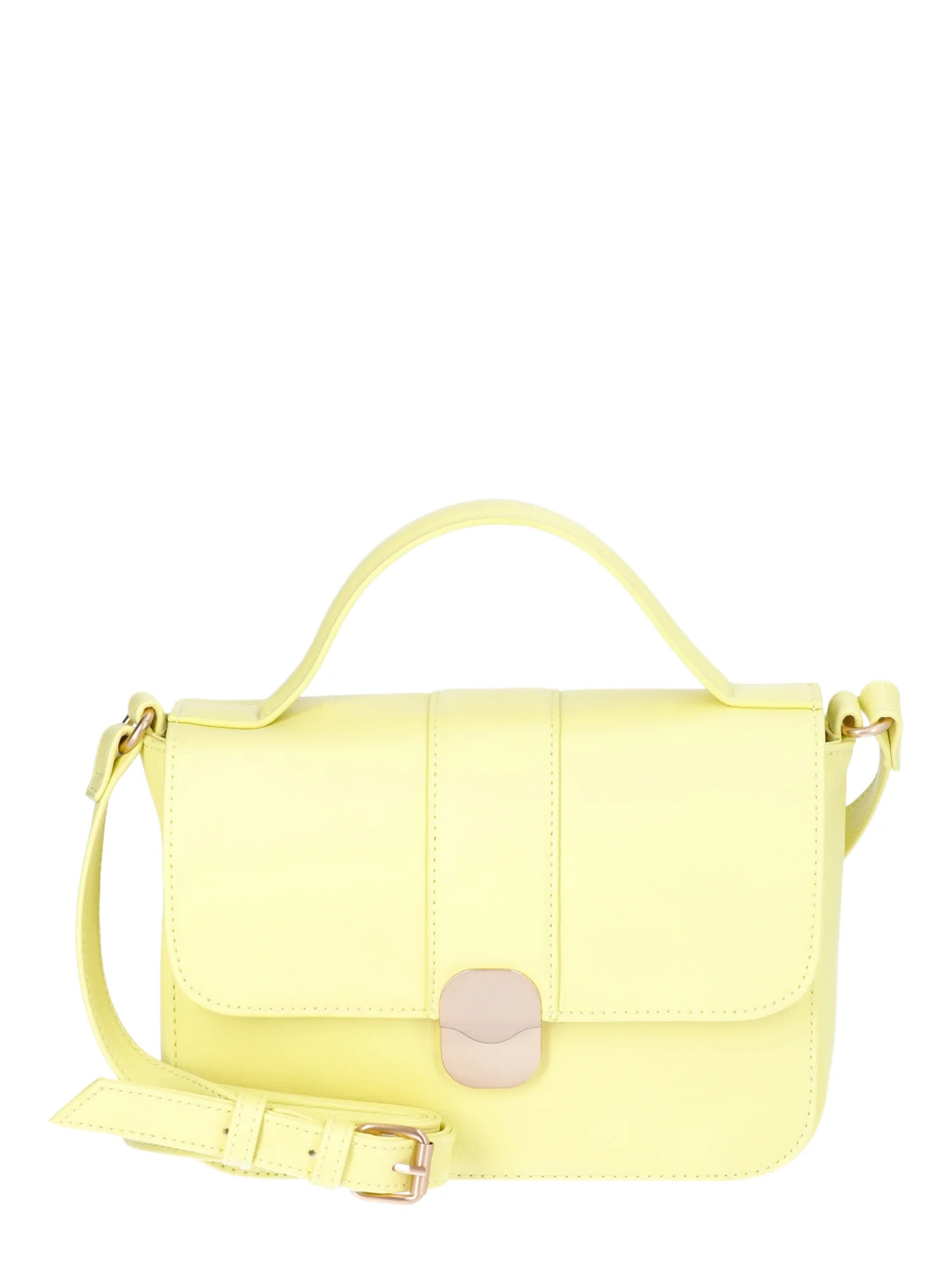 Time and Tru Women's Vida Crossbody Bag, Bright Yellow | Walmart (US)