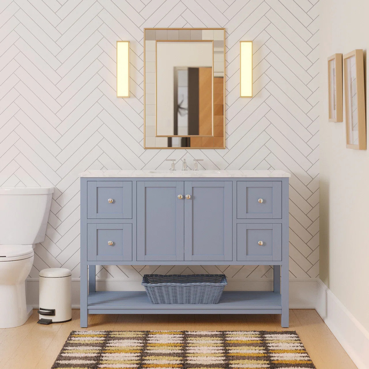Three Posts™ Fossum 48" Single Bathroom Vanity Set & Reviews | Wayfair | Wayfair North America
