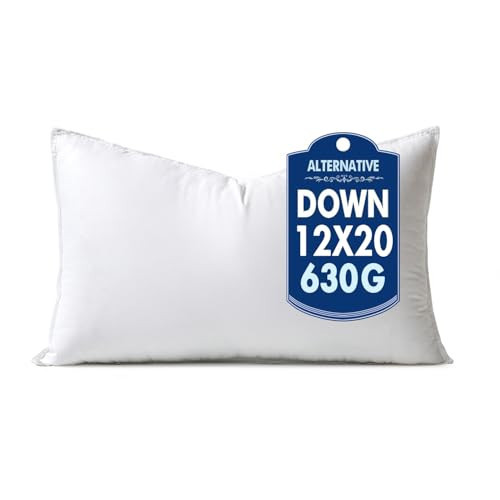 MIULEE 12x20 Down Alternative Pillow Insert Decorative Throw Pillow 12 x 20 Inch Body Bed Sleeping Ultra Soft Fluffy Form for Sofa Couch Bed | Amazon (US)