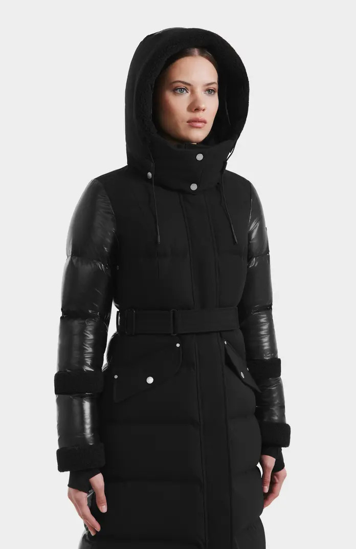Audrey Maxi Down Puffer with Faux Shearling Trim | Nordstrom