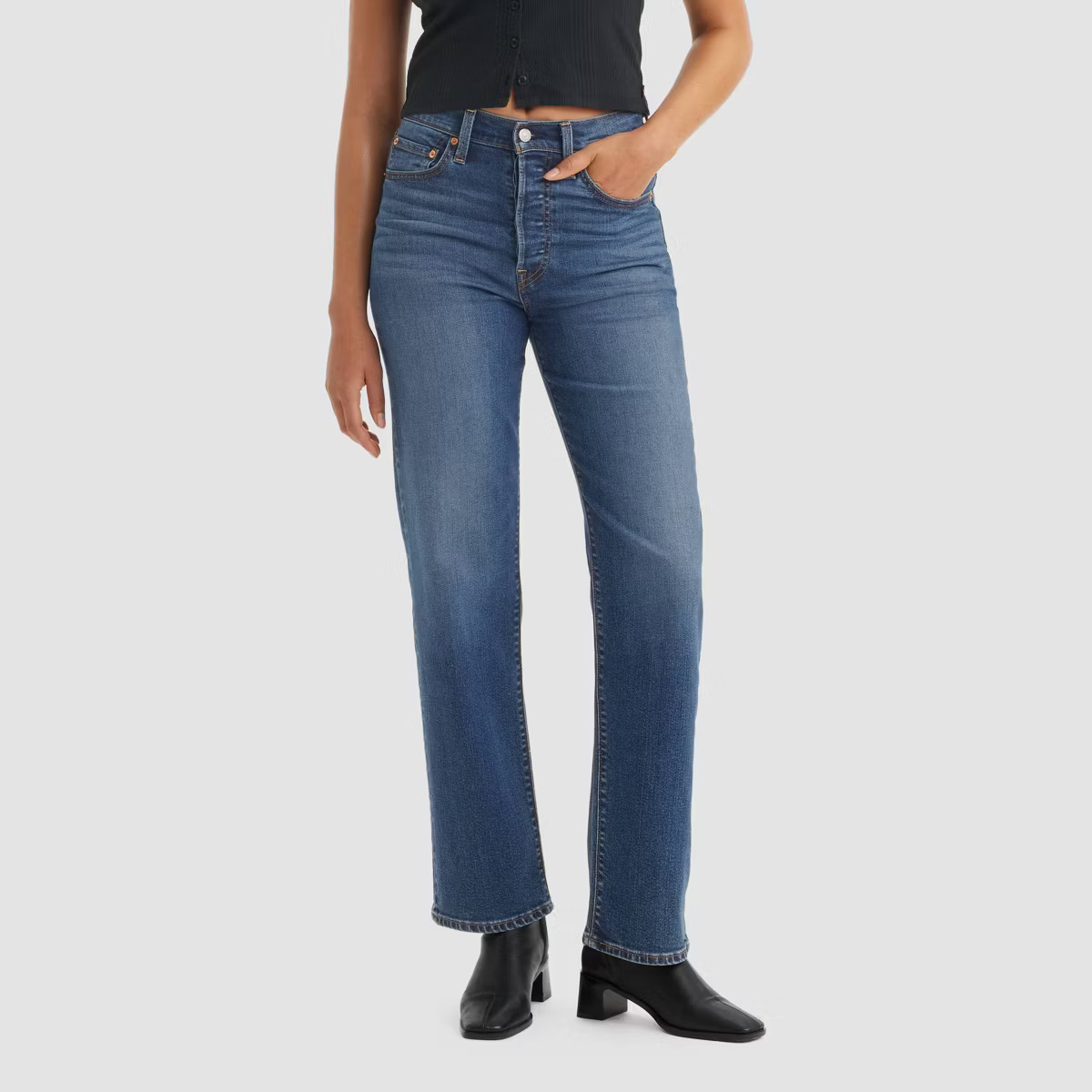 Levi's® Women's Ultra-High Rise Ribcage Straight Jeans - The Last Straw 28: Heavyweight Denim, R... | Target