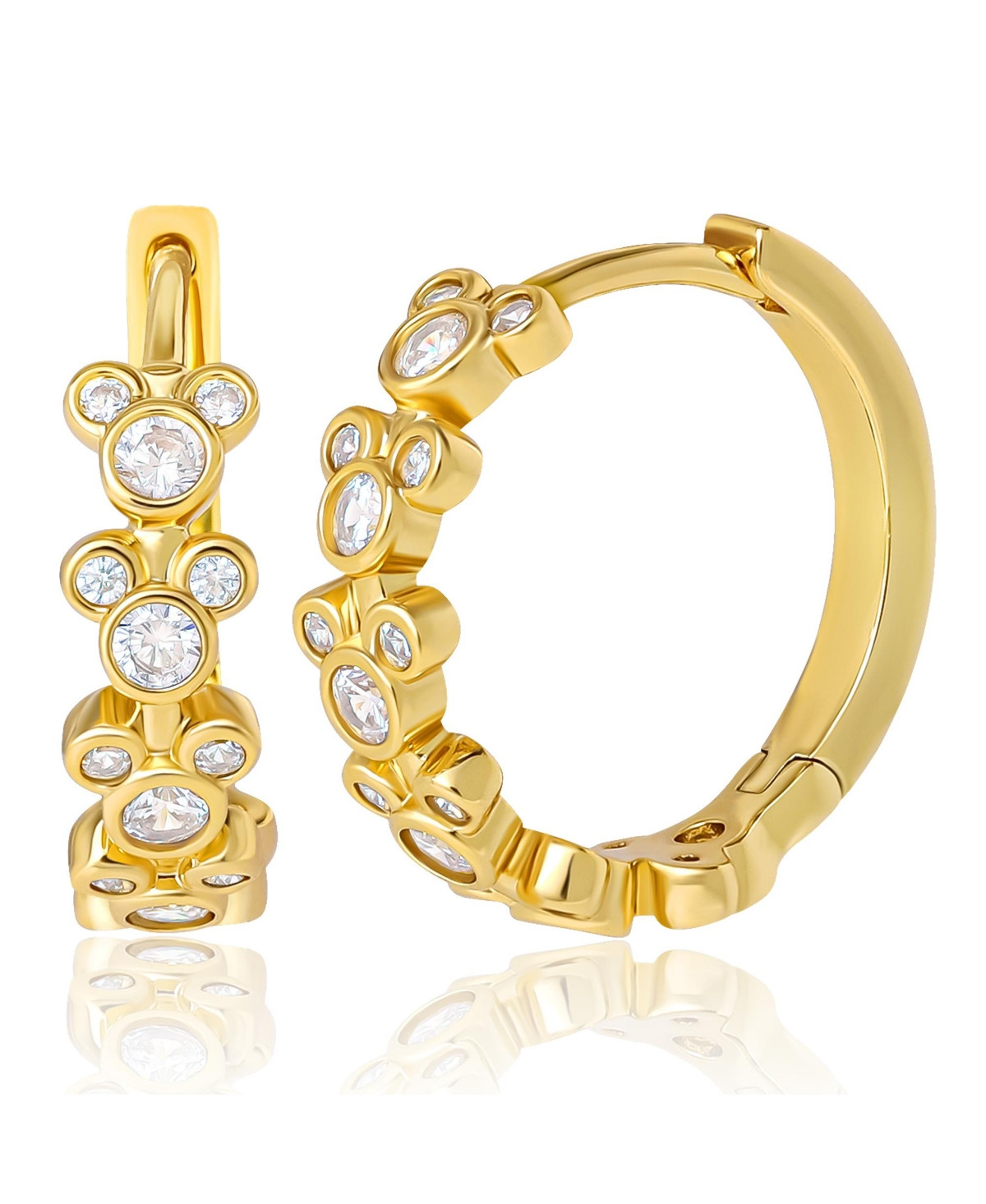 Disney Mickey Mouse Endless Hoop Earrings - Gold | Macy's