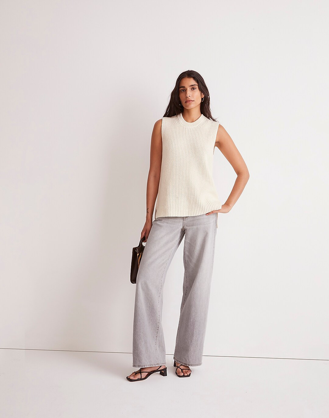 Ribbed Long Sweater Vest | Madewell