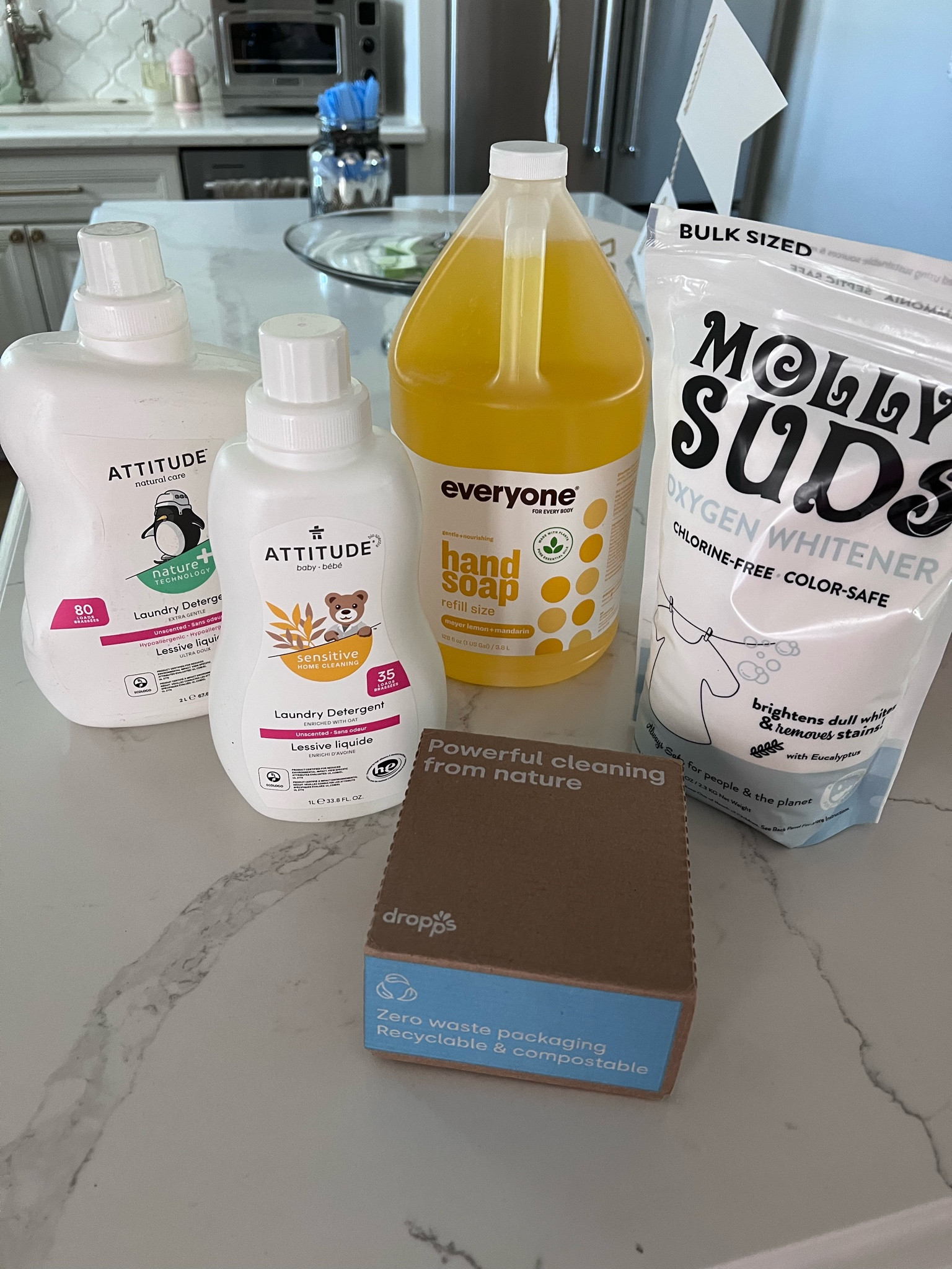 CLEAN laundry & Toiletry options 

EWG VERIFIED- 
•Baby Detergent 
•Laundry Detergent 
•Hand soap 

A rating on EWG 
•Molly’s Suds Oxygen Whitener (think Oxi Clean but better for you) 
• Dropps Fabric Softener 

Clean Living // Clean Detergent // baby products // clean baby products  

#LTKbaby #LTKhome #LTKfamily