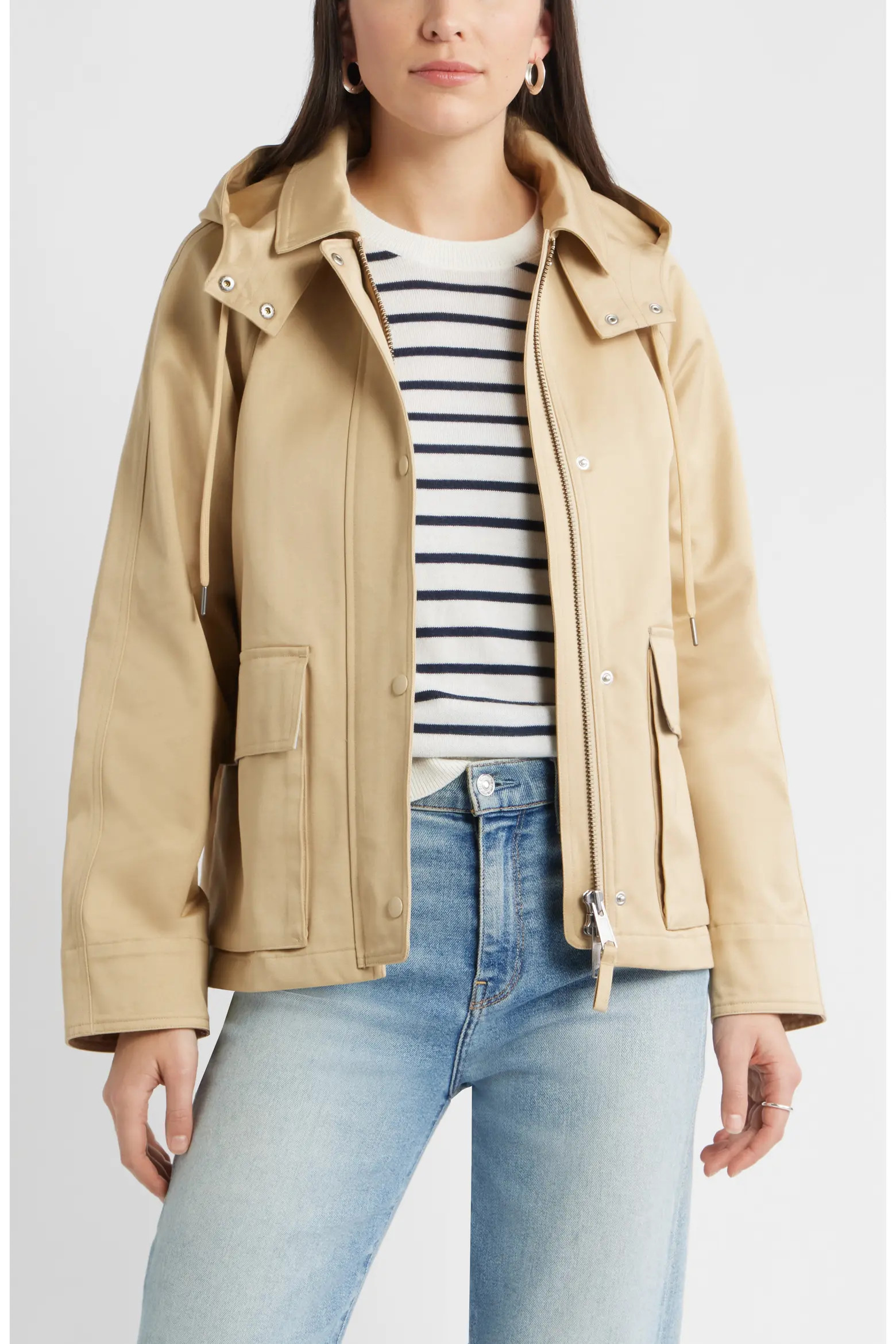Cotton Parka with Removable Hood (Women) | Nordstrom | Nordstrom