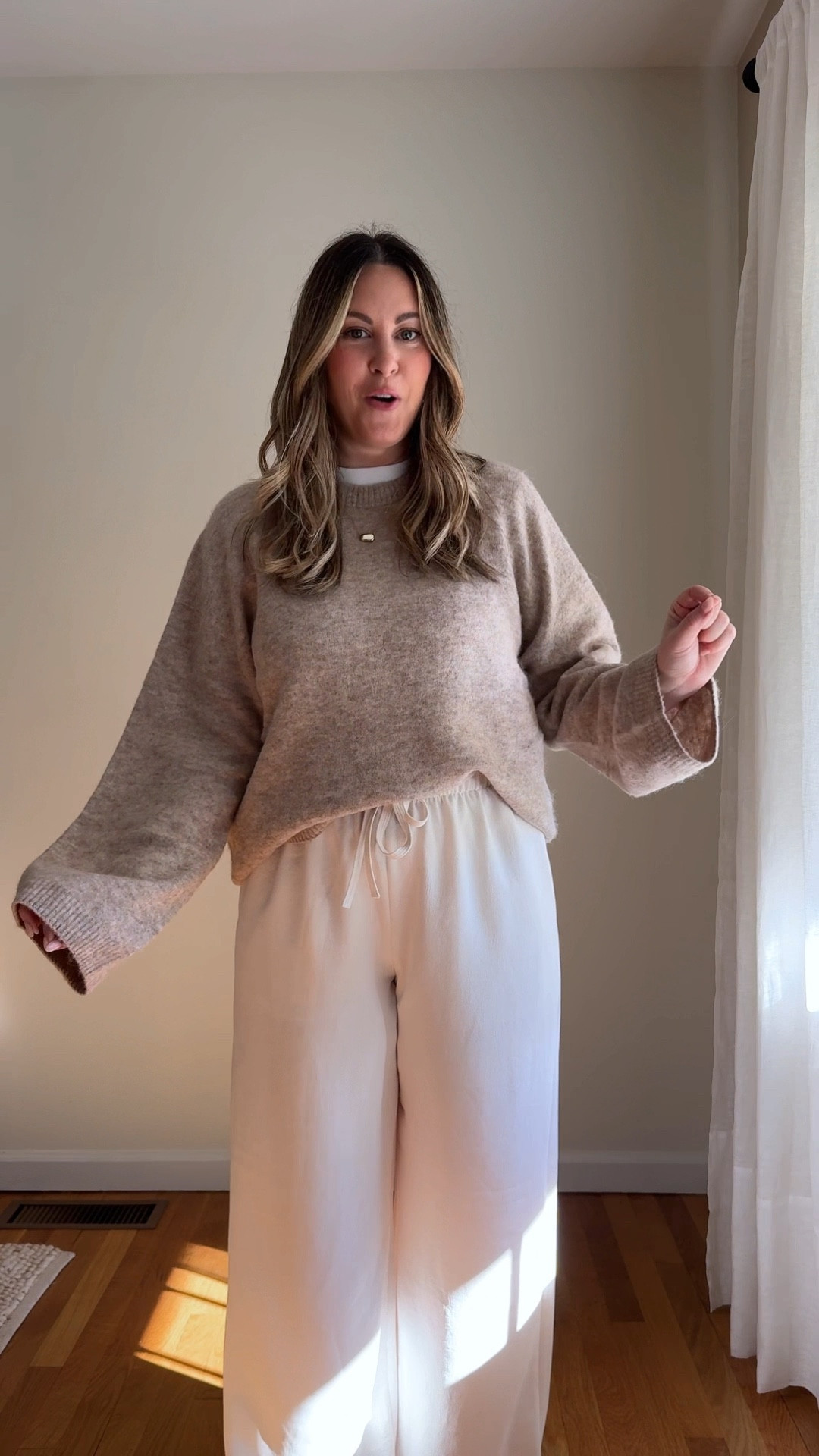 Workwear you can rewear! M in everything, pumps TTS and sized up to L in jacket so I can layer with sweaters. *My exact sweater is Arket “Alpaca Wool Blend Jumper”  

Work outfits, Aritzia Wilfred pant, workwear, fall work outfit, leather jacket, fall jackets, cropped jackets, demillier tote

#LTKWorkwear #LTKStyleTip #LTKSeasonal