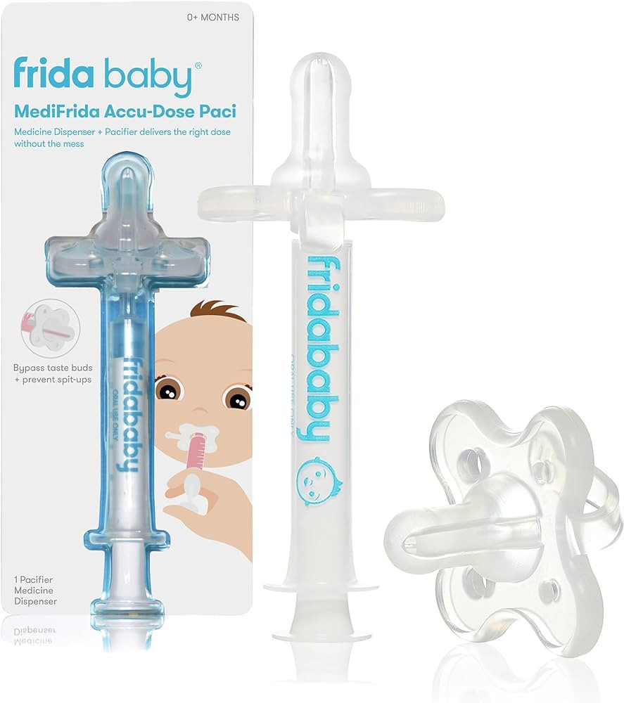 Frida Baby Medicine Pacifier, Medi Frida Baby Medicine Syringe & Accu-Dose Pacifier, Baby Medicin... | Amazon (US)