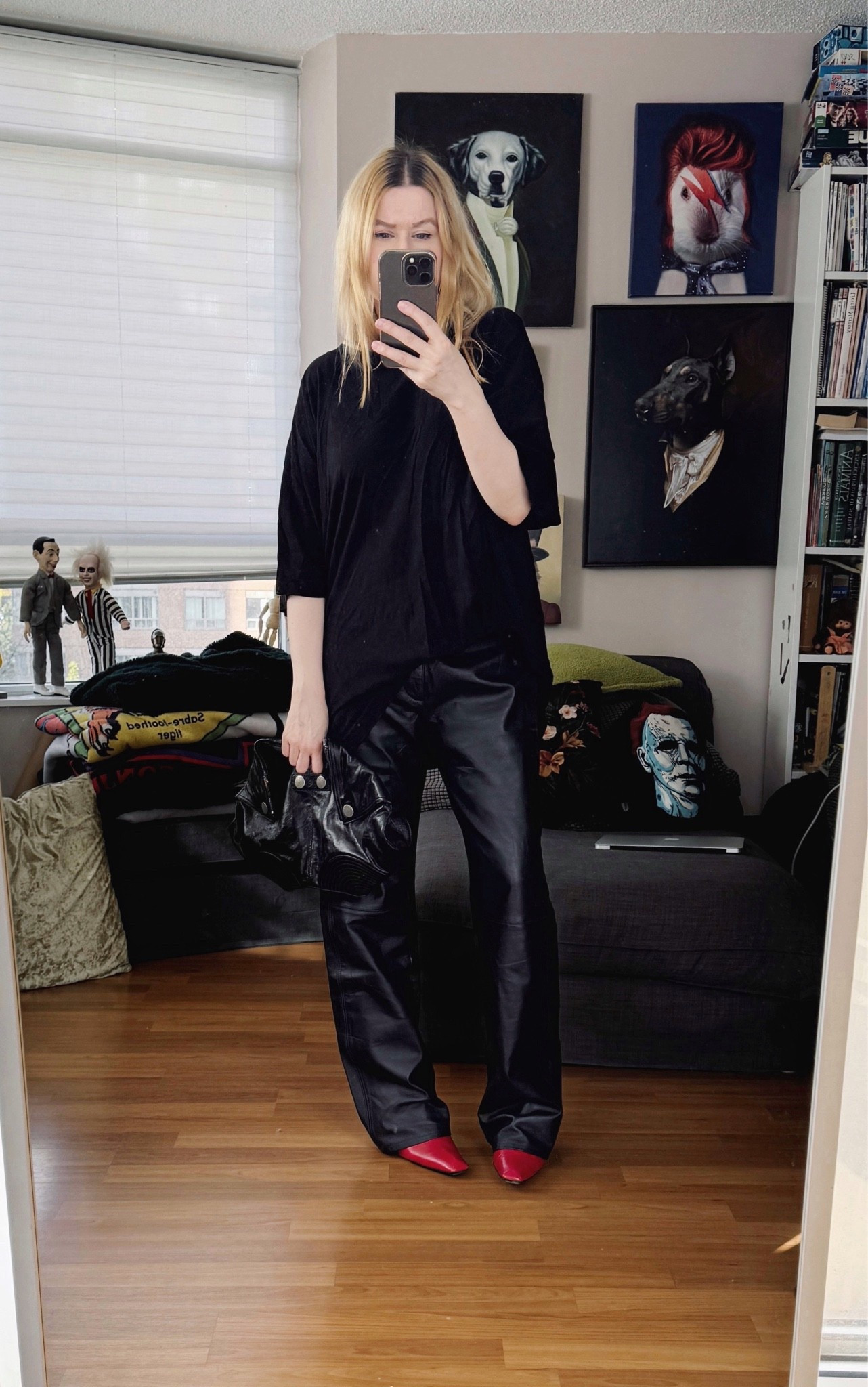 Do I also need a jacket? Yes. But I like it better without. Squeezing in some leather pants wearing before it gets hot again. 
The whole outfit is preloved/vintage.

#LTKcanada #LTKstyletip