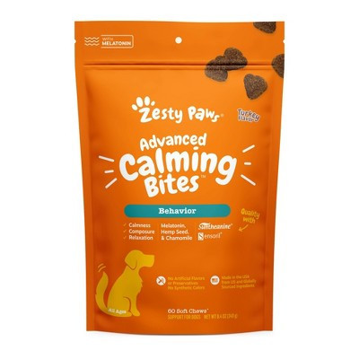 Zesty Paws Advanced Behavior Calming Soft Chews for Dogs - Turkey Flavor - 60ct | Target