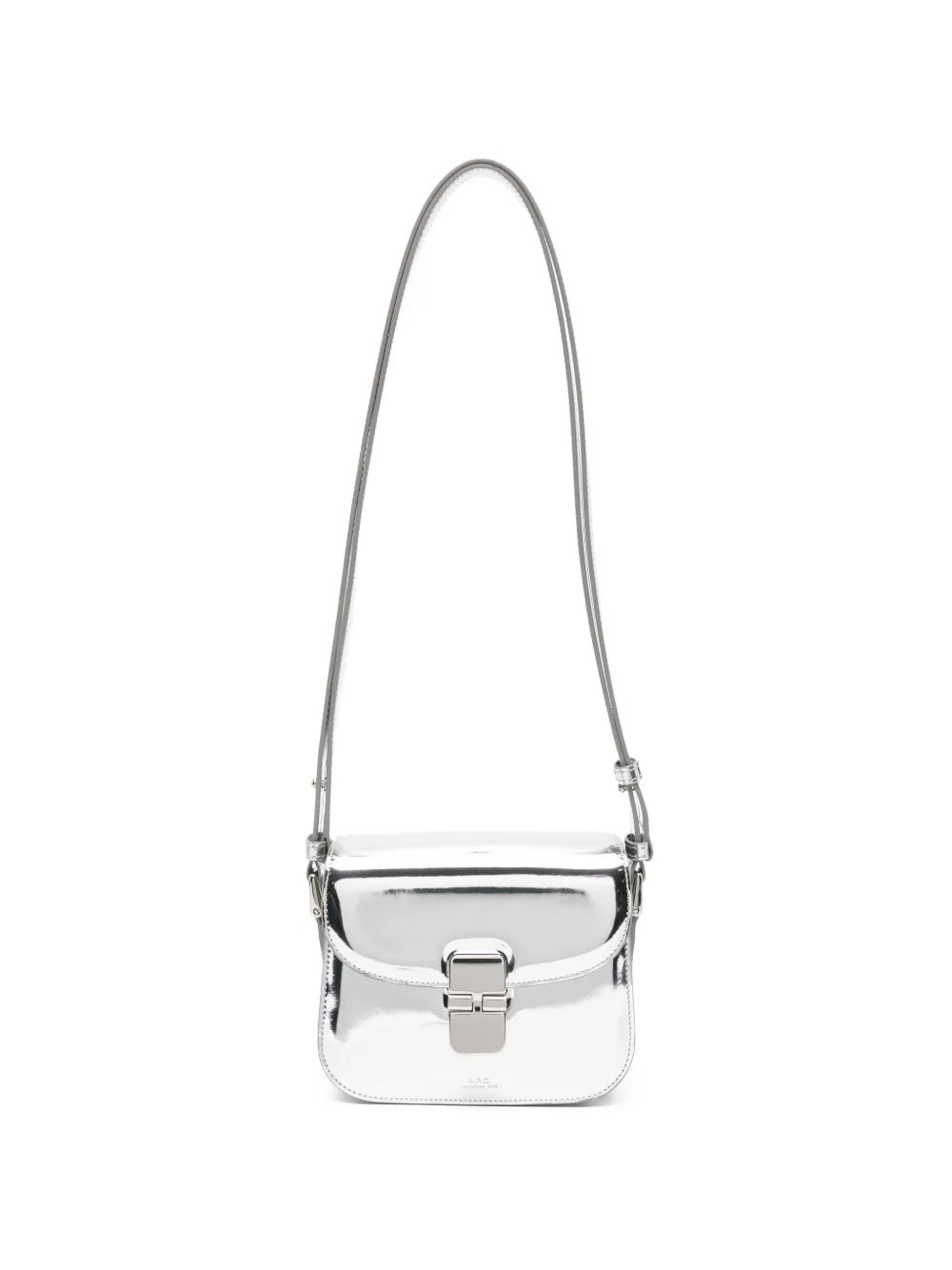A.P.C. turnlock shoulder bag - Silver | Farfetch Global