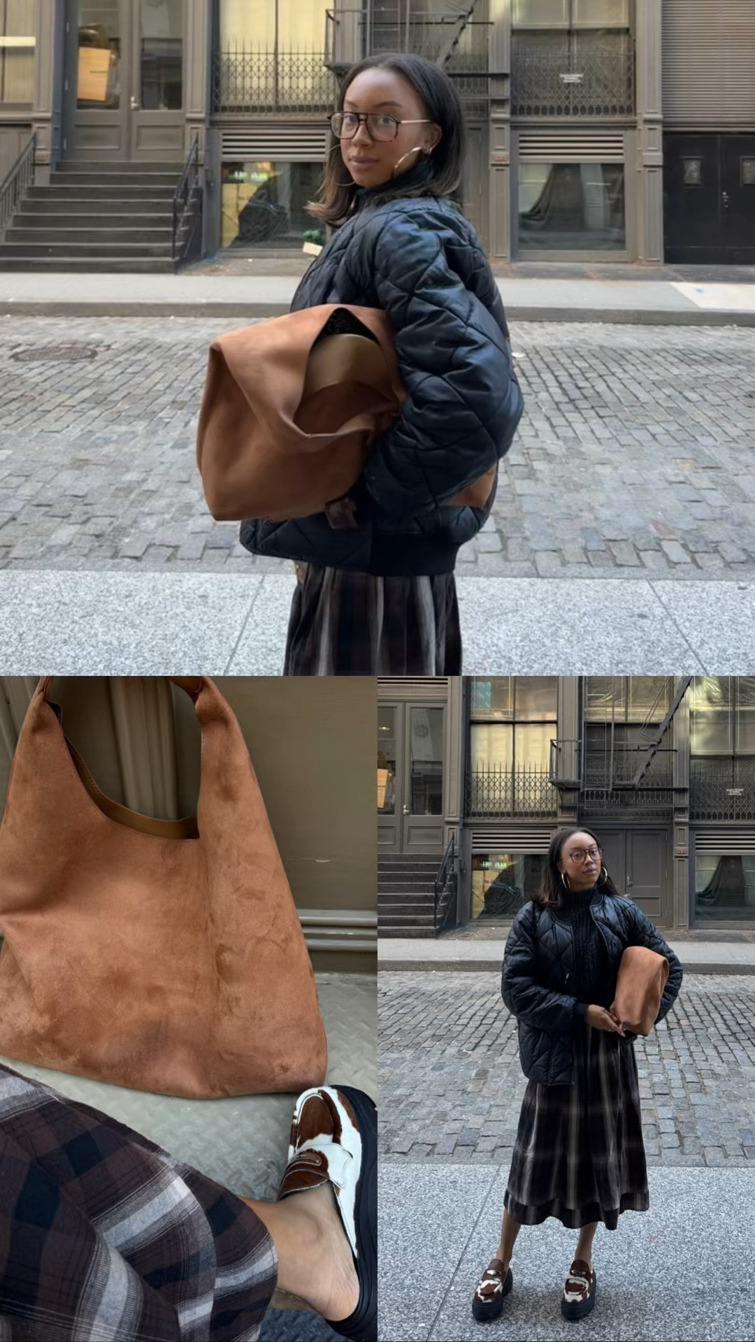 cozy + chic to an everyday look? ADD TEXTURE! these cowhide mules from Air Jordan/Nike paired with the brown tones in my skirt, and the caramel suede of GAP bag 🤌🏽✨ the perfect way to elevate this midweek look 

i dare you to shop your closet THIS week for some fun texture combos to wear this holiday season - come back & let me know what you paired in the comments or tag me on socials! @kennzooo on IG ✨ and @kennz0oo on TikTok 

#LTKHoliday #LTKTall #LTKootd