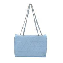 Quilted Square Bag Baby Blue Flap Chain Strap | SHEIN