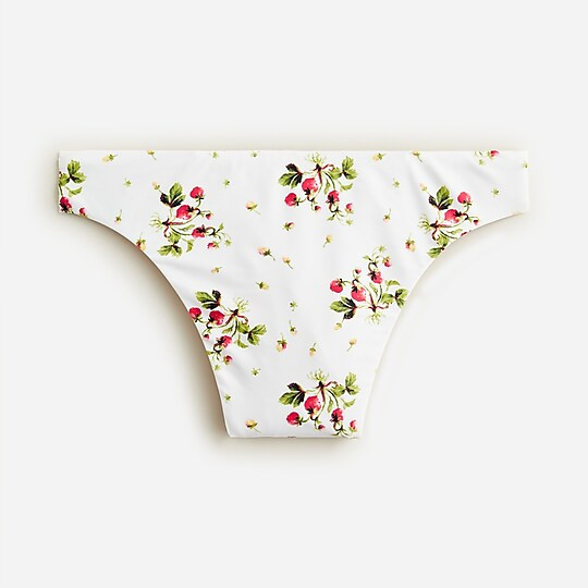 High-rise cheeky bikini bottom in strawberry floral | J. Crew US