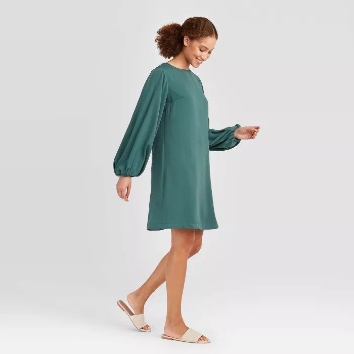 Women's Long Sleeve Keyhole Neck Dress - A New Day™ | Target