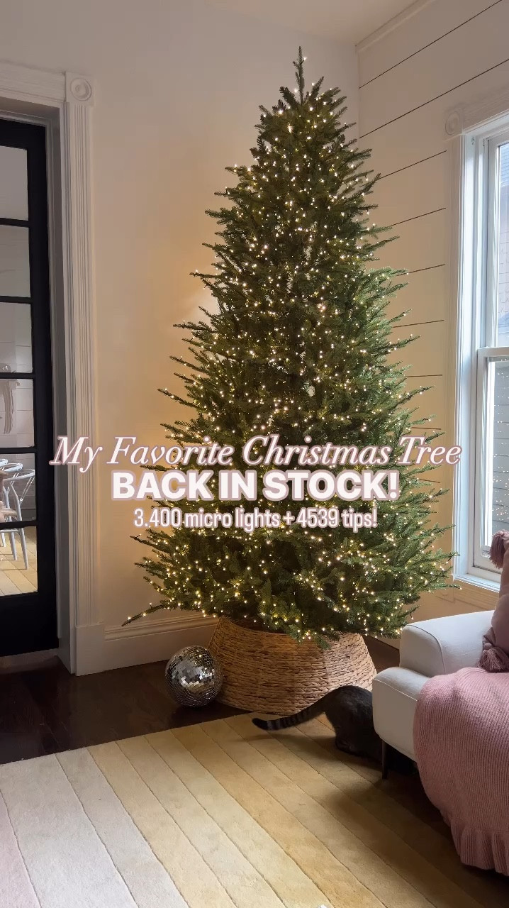 Comes in 7.5, 9 and 12 foot versions! My favorite balsam fir tree:

🎄9 foot, 62 inch diameter 
🎄 3,400 color-changing LED micro lights
🎄4,539 tips 
🎄 11 light functions 
🎄 remote and foot pedal 
🎄 timer - 6 hours ON / 18 hours OFF 
🎄 memory wire branches so less fluffing 
🎄 lights stay lit even if bulbs burn out 


#LTKFamily #LTKHoliday #LTKSeasonal