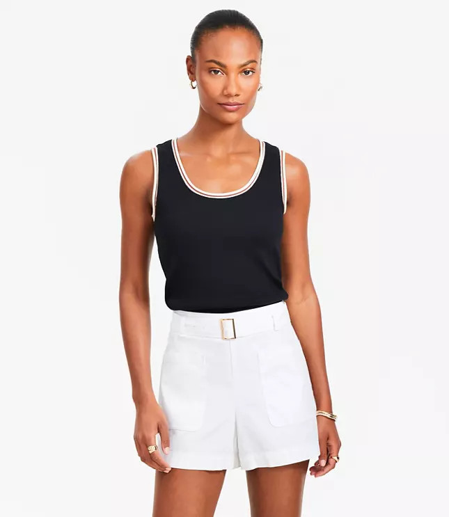 Perfect Ribbed Scoop Neck Tank Top | LOFT