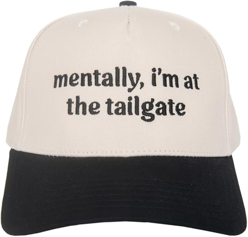 KATYDID Mentally I’m at The Tailgate Vintage Hat - Two-Toned Trucker Cap for Women - Embroidere... | Amazon (US)