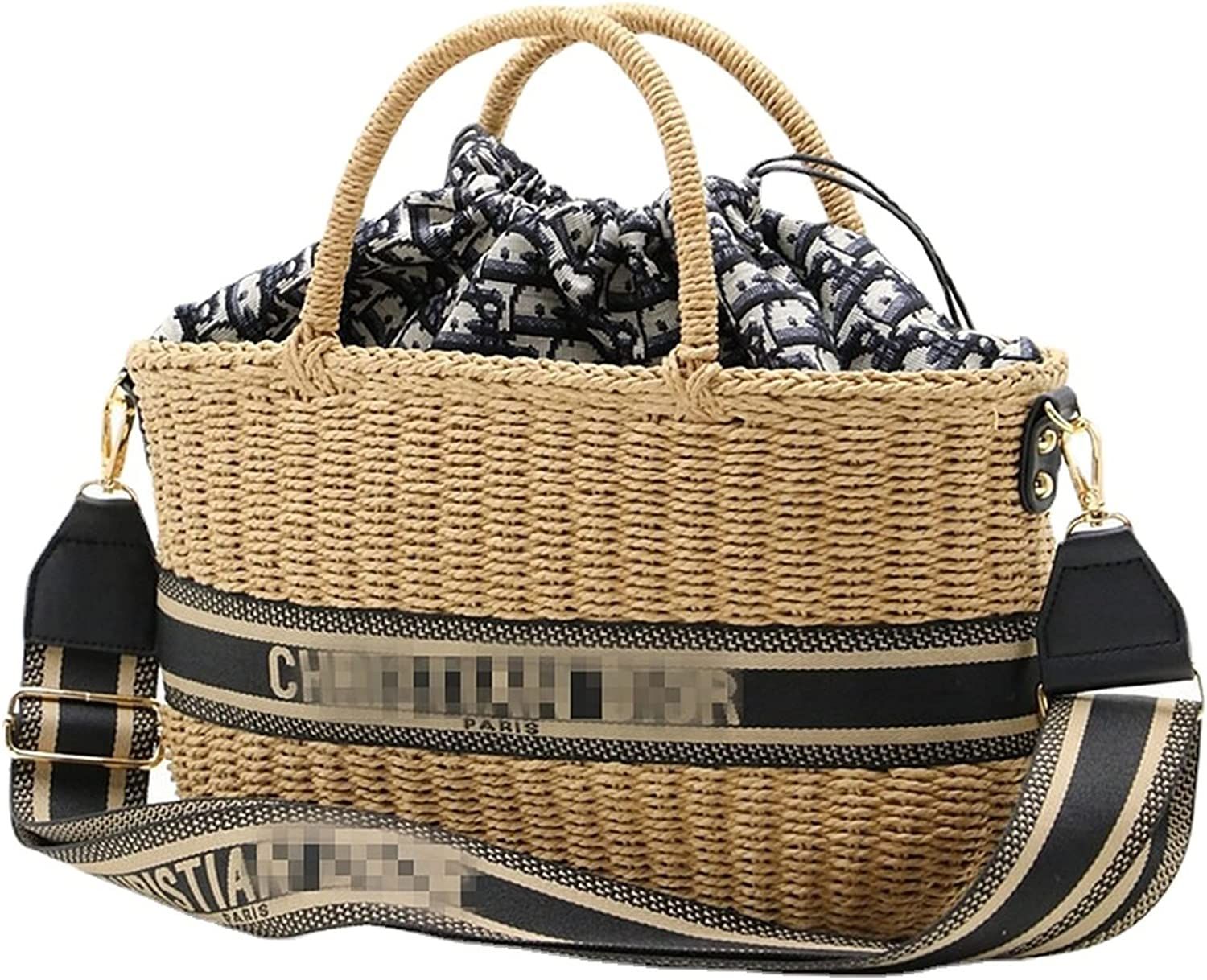 Straw Bga Summer Straw Large Woven Beach Bag Purse For Women Vocation Tote Handbags | Amazon (US)