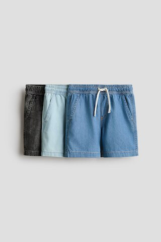 H & M - 3-Pack Denim Shorts - Light Denim Blue/Black | H&M (US + CA)