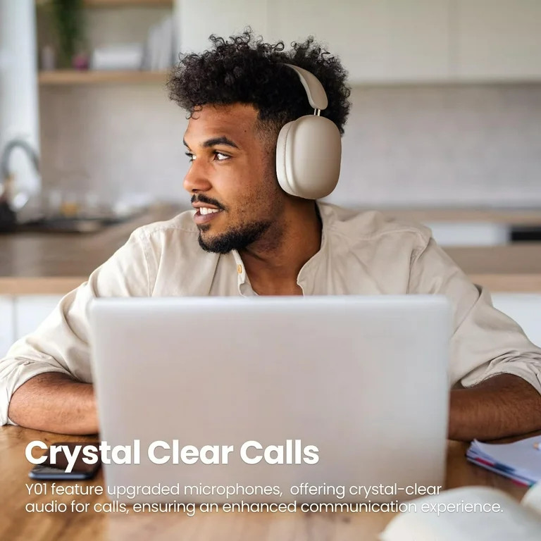 Mahipey Y01 Wireless Over-Ear Headphones with Active Noise Cancelling,Hi-Res Audio,48H Playtime,F... | Walmart (US)