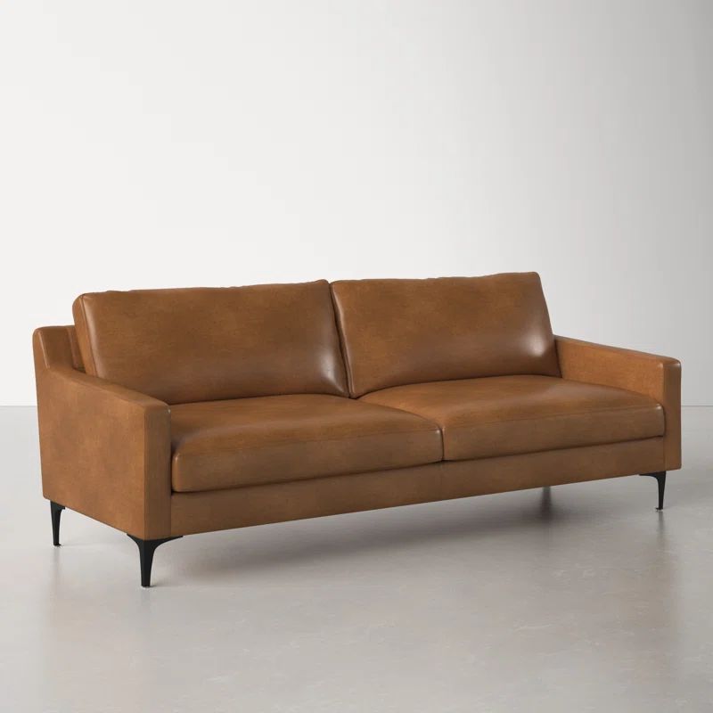 Jones 86'' Leather Sofa | Wayfair North America