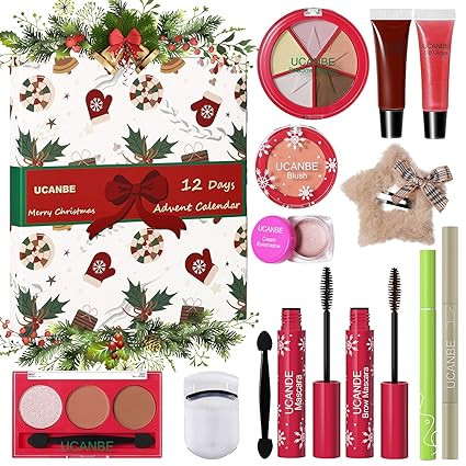 UCANBE Makeup Advent 2025, 12 Days Christmas Countdown Calendar Surprise Gift Kit, Festival Holid... | Amazon (US)