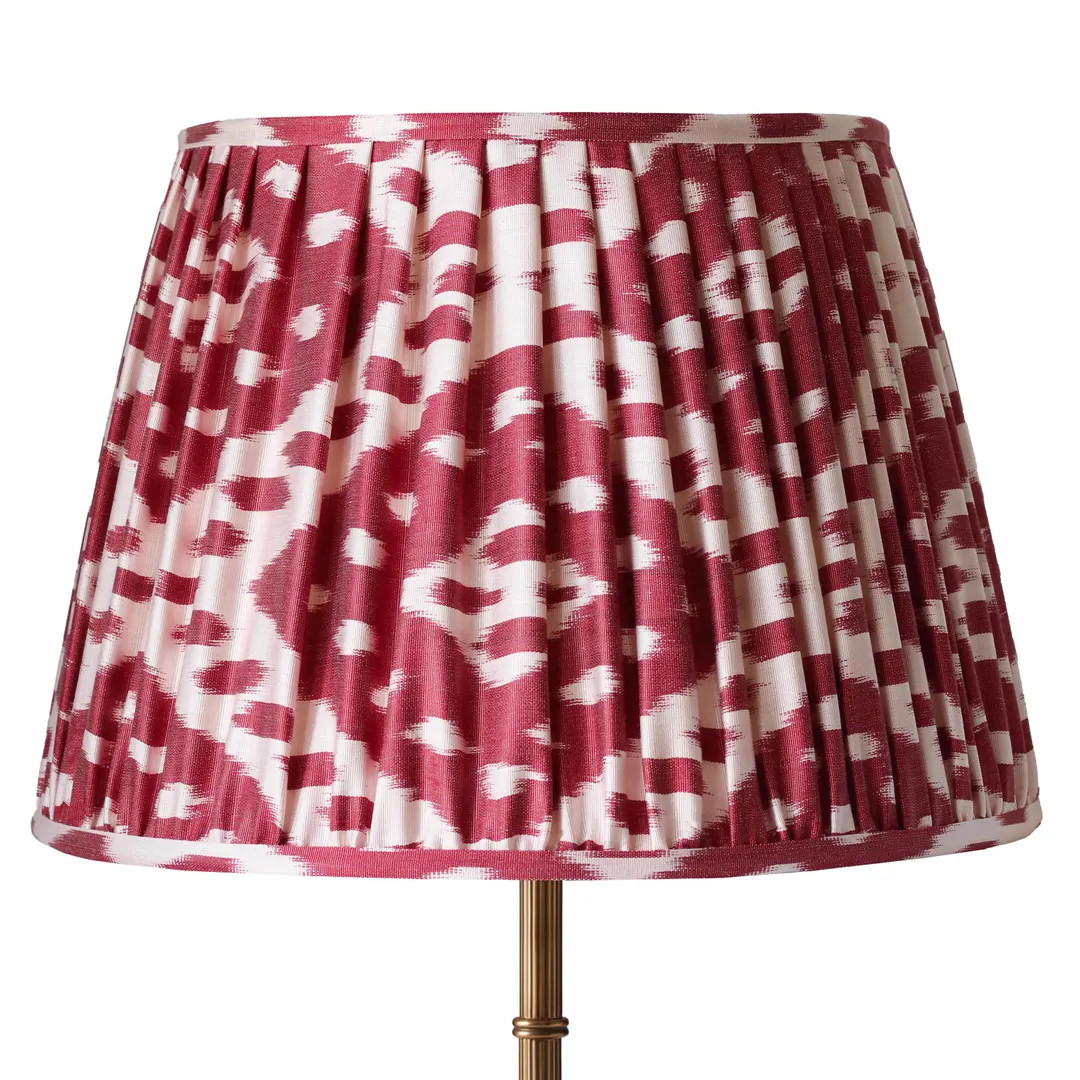 Burgundy Handmade Pleated Ikat Lampshade - Bespoke - Colorful Fabric Lighting - Bohemian Style - ... | Etsy (US)