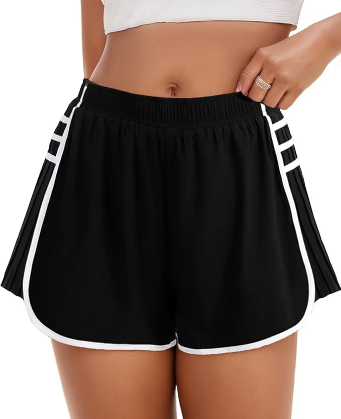 COPYLEAF Crossover Flowy Shorts for Women 2 in 1 Athletic Butterfly Running Shorts Tennis Gym Wor... | Amazon (US)