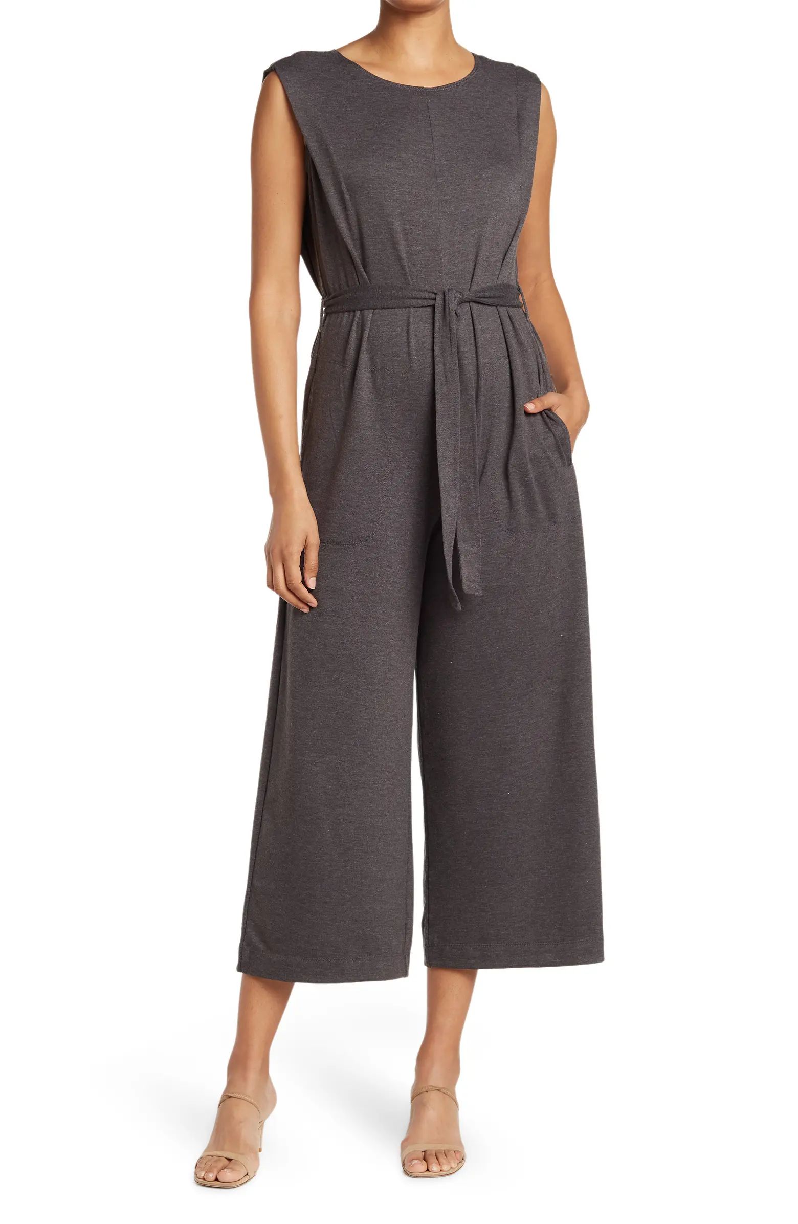 French Terry Waist Tie Jumpsuit | Nordstrom Rack