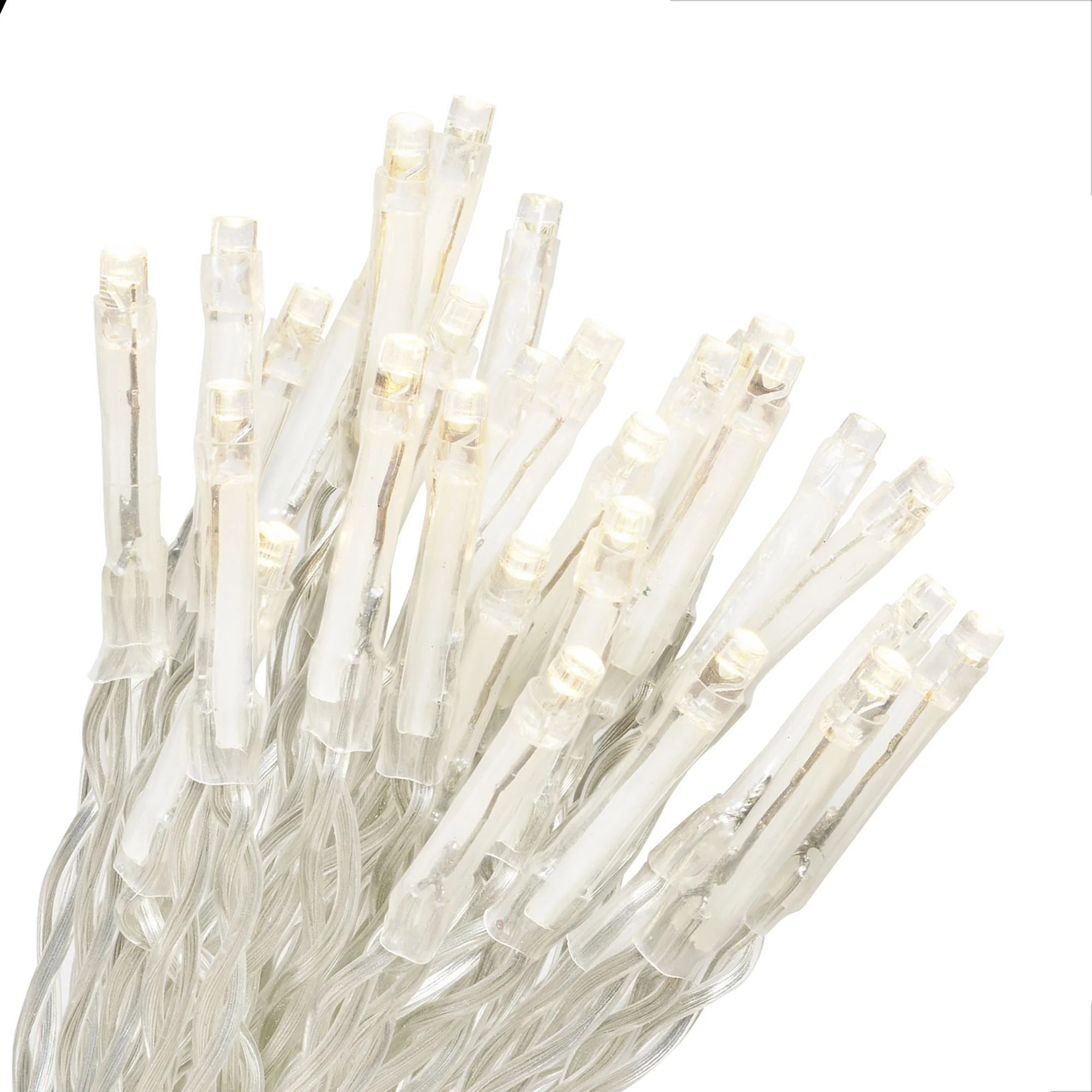 Holiday Time 210-Count 8-Function Warm White LED Micro Curtain Christmas Lights, with Transparent... | Walmart (US)
