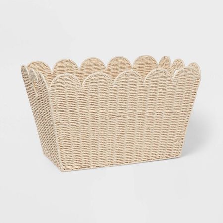 Back in stock! Target scalloped baskets restocked! Great for organization, toy storage kids bedroom laundry basket 

#LTKHome #LTKFindsUnder50 #LTKSaleAlert