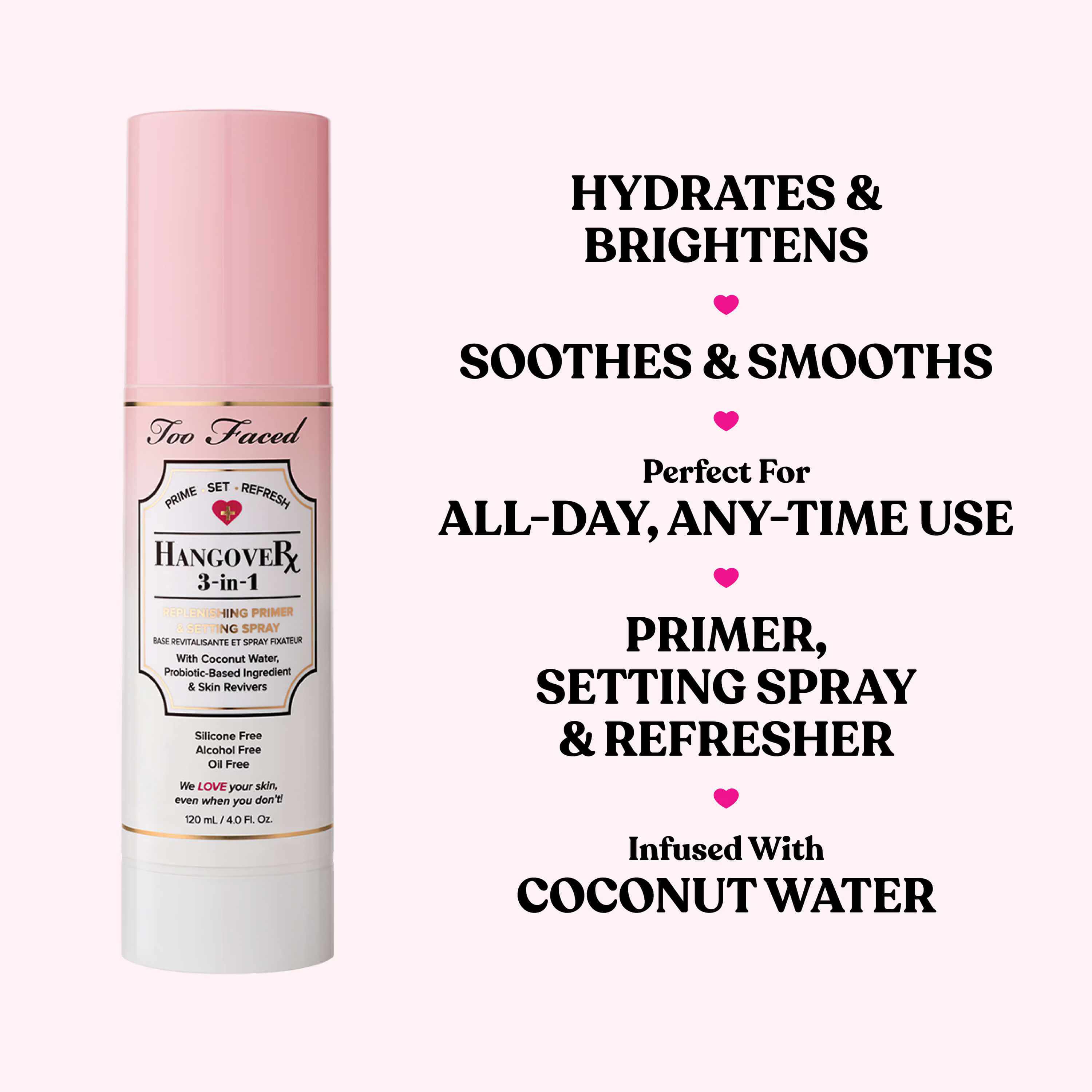 Hangover 3-in-1 Replenishing Primer & Setting Spray | Too Faced US