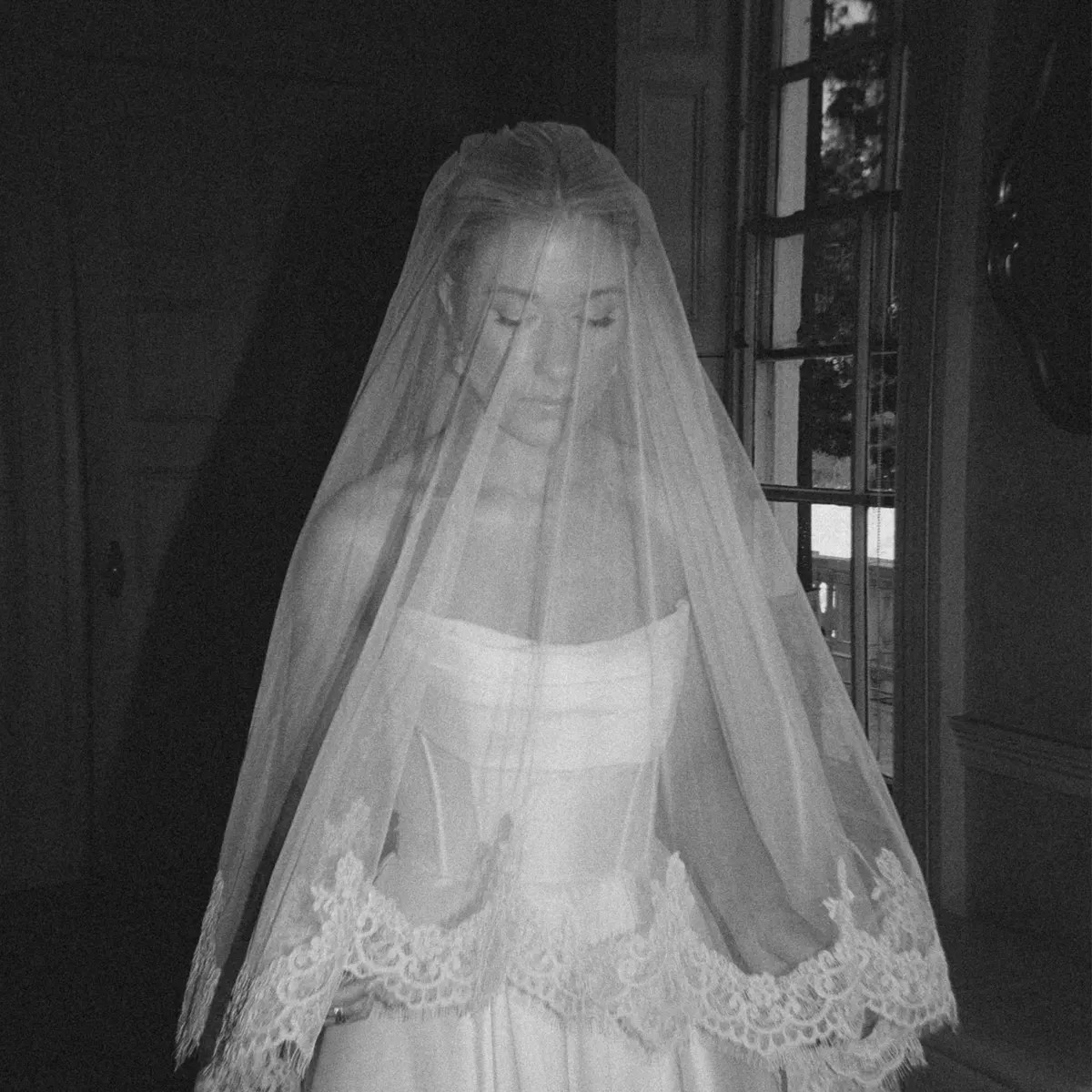 Cathedral Lace Wedding Veil: Two Tier Fingertip Bridal Veil - Etsy | Etsy (US)