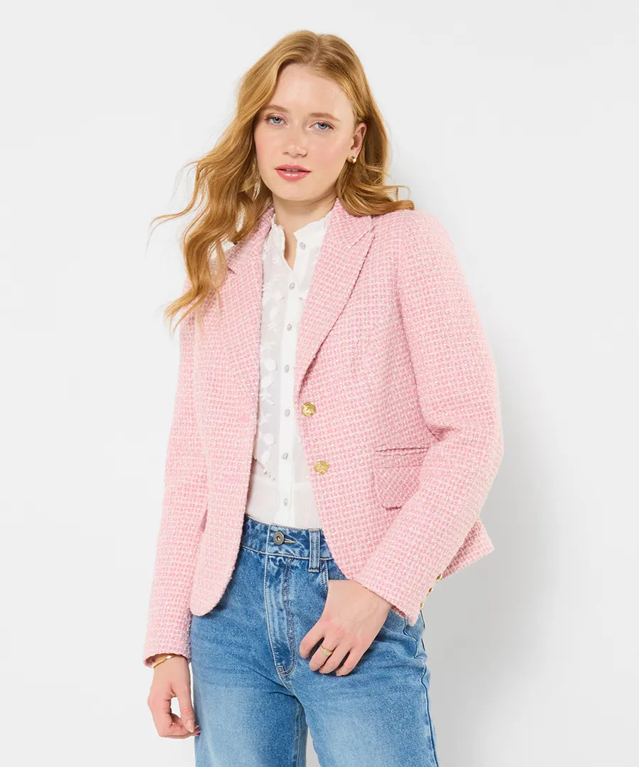 Pretty In Pink Boucle Jacket | Joe Browns
