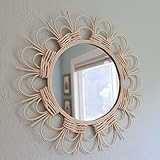 Boho Rattan Style Macrame Round Mirror | Modern Sunflower Design | Amazon (US)