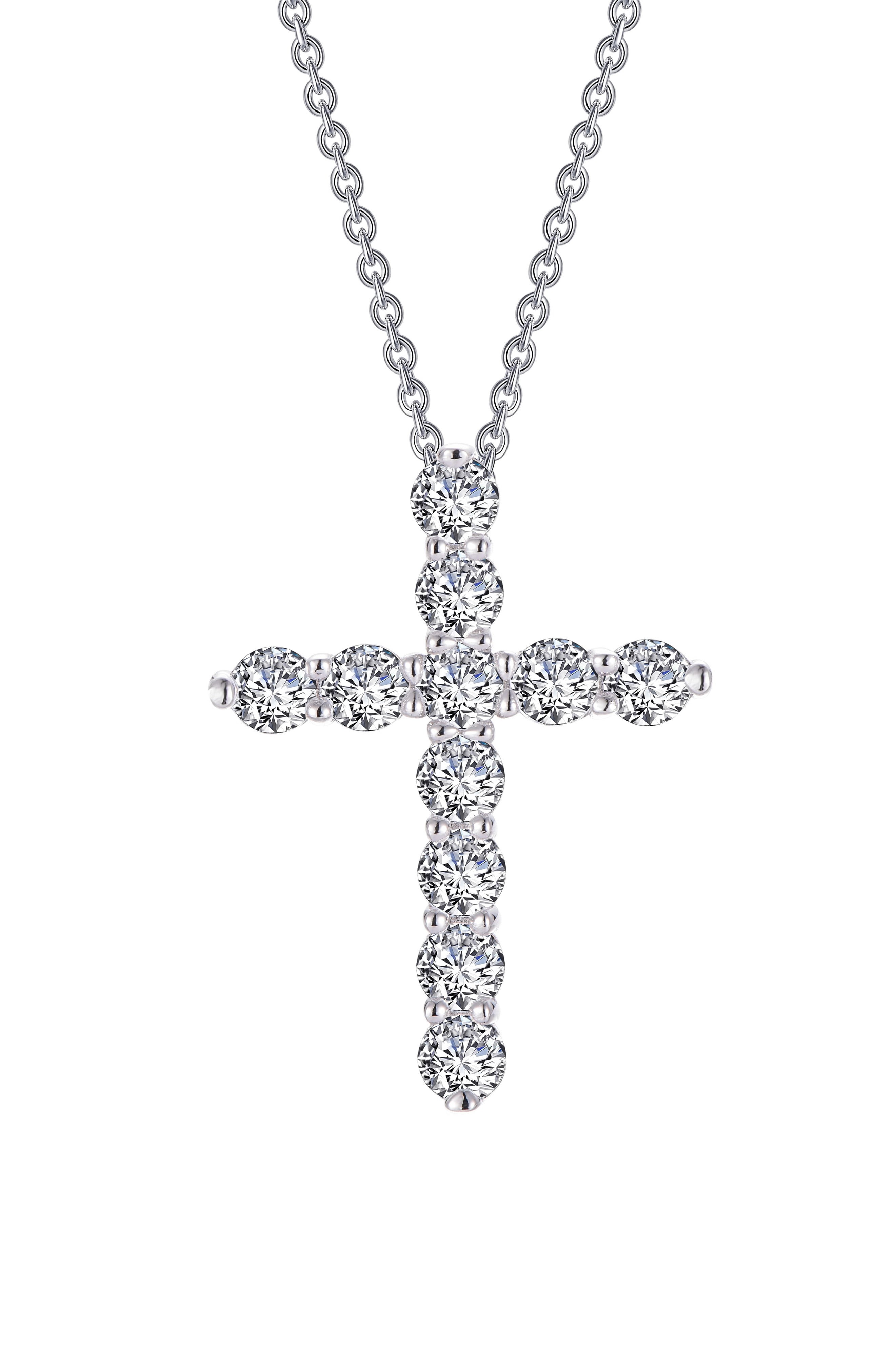 Lafonn Simulated Diamond Cross Pendant Necklace | Nordstrom
