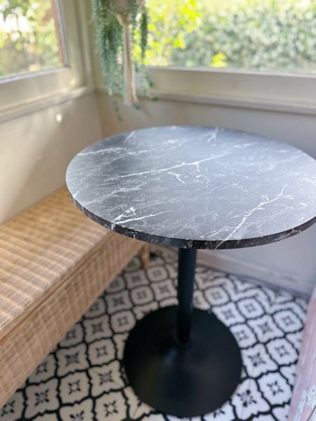 The perfect faux marble bistro table for inside the kitchen. This table is great for small spaces. 

#LTKFindsUnder100 #LTKHome
