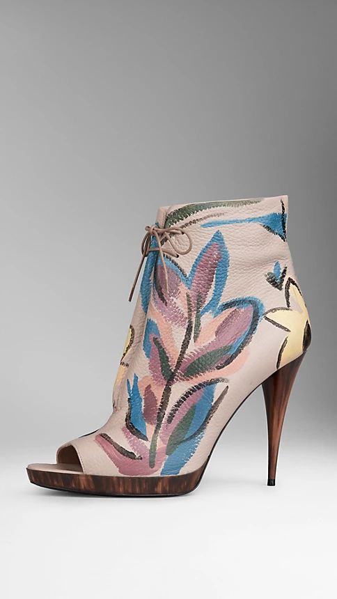 Hand-painted Leather Ankle Boots | Burberry (US)