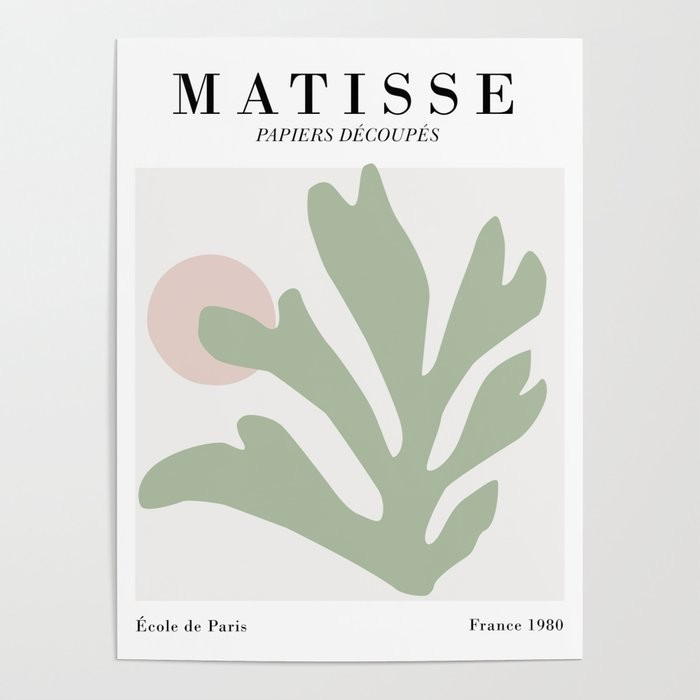 Matisse Sage Green Poster by printablezenco | Society6