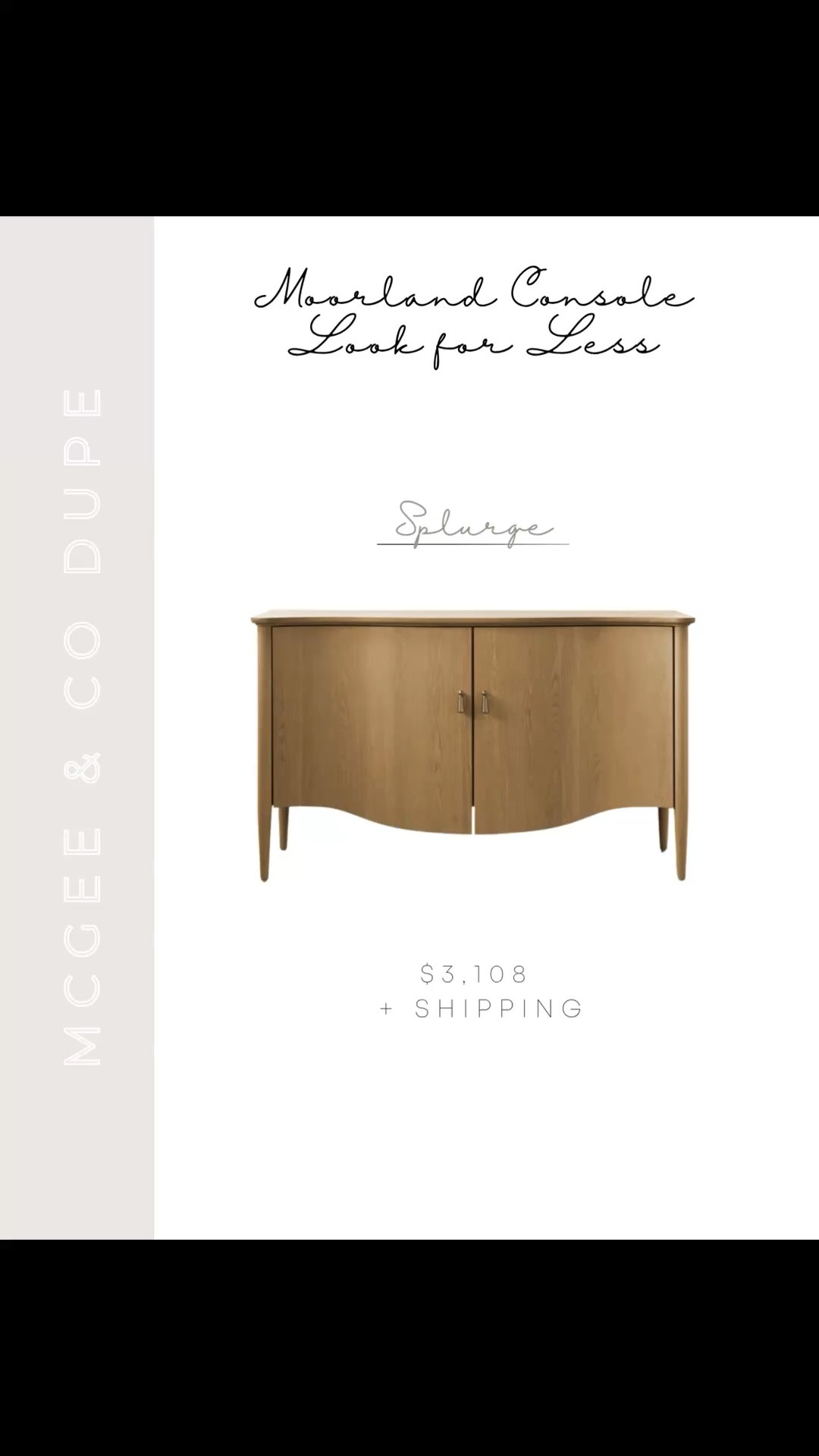 If you love the look of the McGee & Co Moorland console but not the price tag, these are the best look-for-less options I’ve found. Same beautiful warm oak finish, that gorgeous scalloped apron detail and elegant brass hardware, just way more budget friendly 🤍 Linking my favorites here so you can easily compare.

#LTKHome #LTKSaleAlert