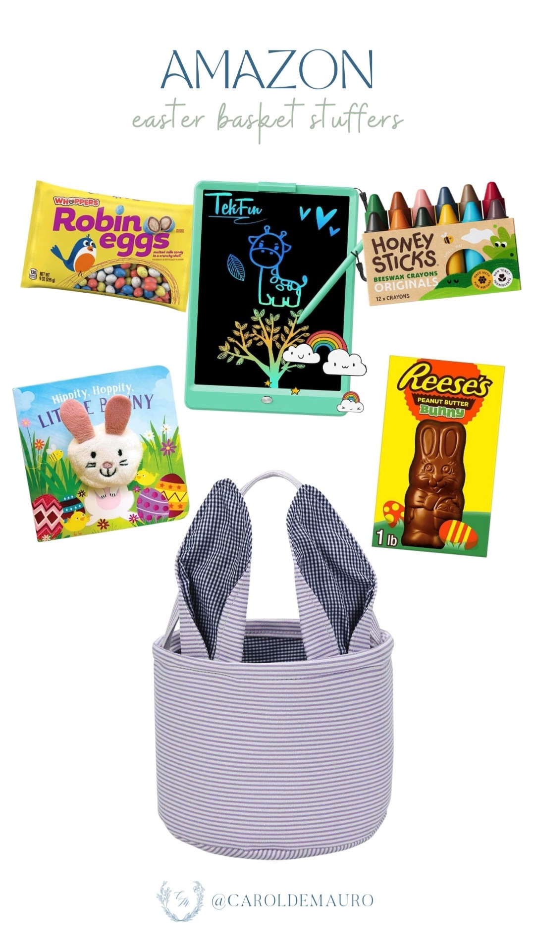 If you want to keep the kids occupied while you're busy entertaining, then this is for you! You can skip the screen time and go for some old-school creativity with beeswax crayons and a magic drawing tablet.

amazon finds, easter basket ideas, basket stuffers, toddler activities, sweet treats, mom hacks, kids toy, easter treats
