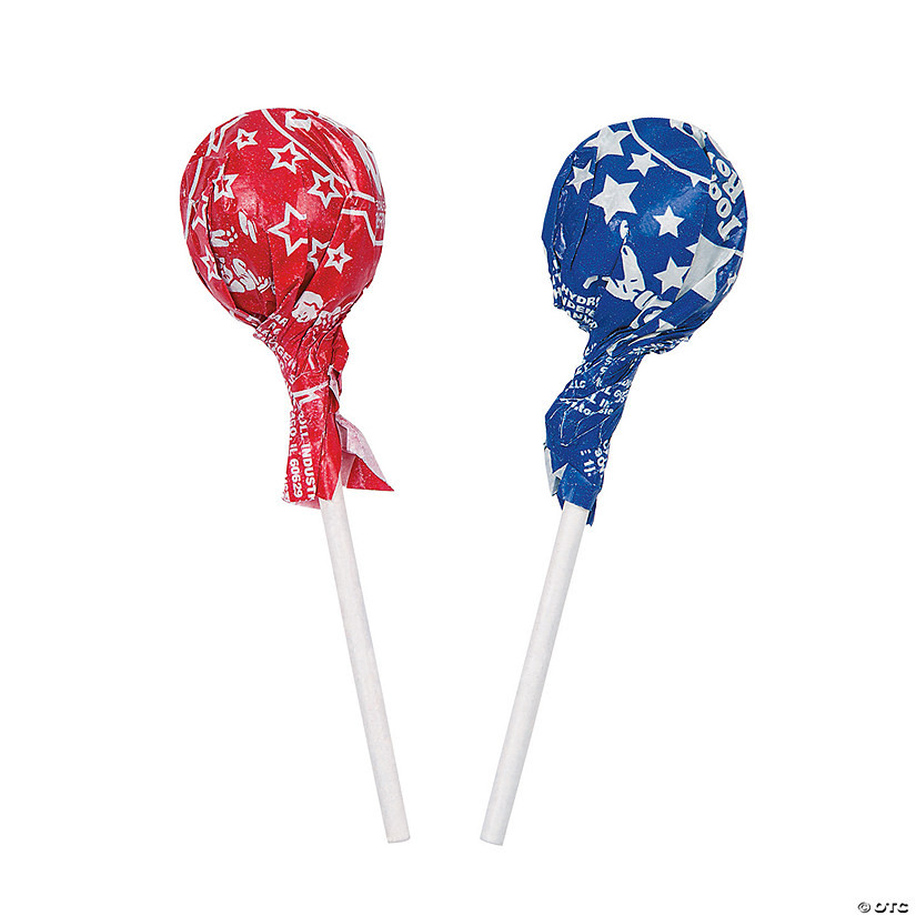 1 1/4" 9 oz. Patriotic Tootsie Roll Pops® Assortment - 15 Pc. | Oriental Trading Company