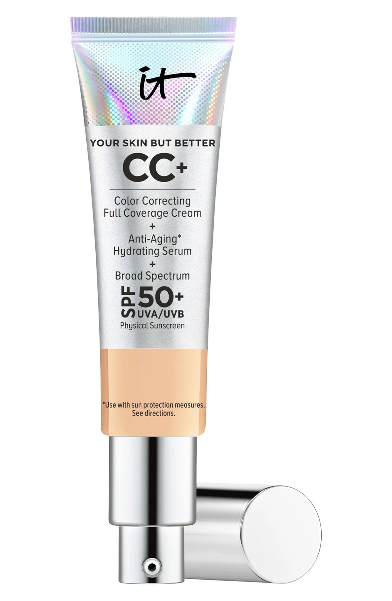 IT Cosmetics CC+ Color Correcting Full Coverage Cream SPF 50+ in Medium at Nordstrom, Size 1.08 Oz | Nordstrom