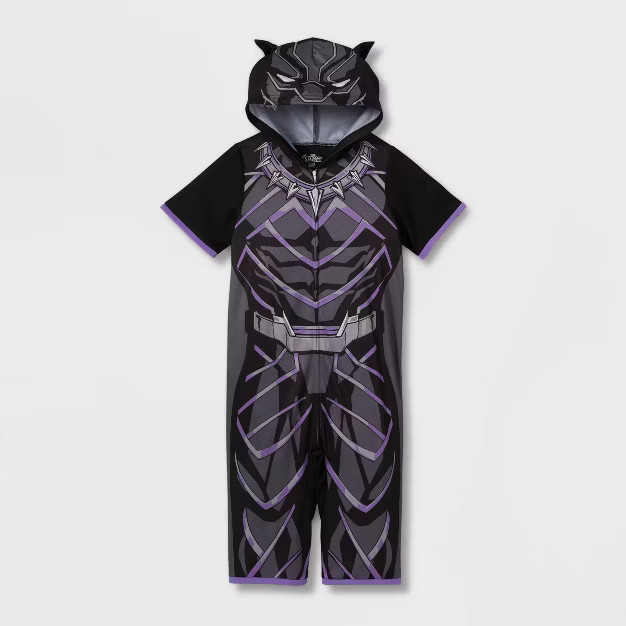 Boys' Marvel Black Panther Union Suit - Black | Target