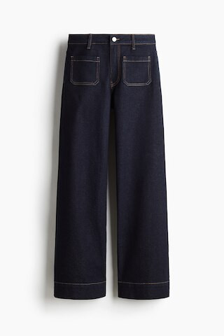 H & M - Wide High Jeans - Dark Denim Blue | H&M (US + CA)