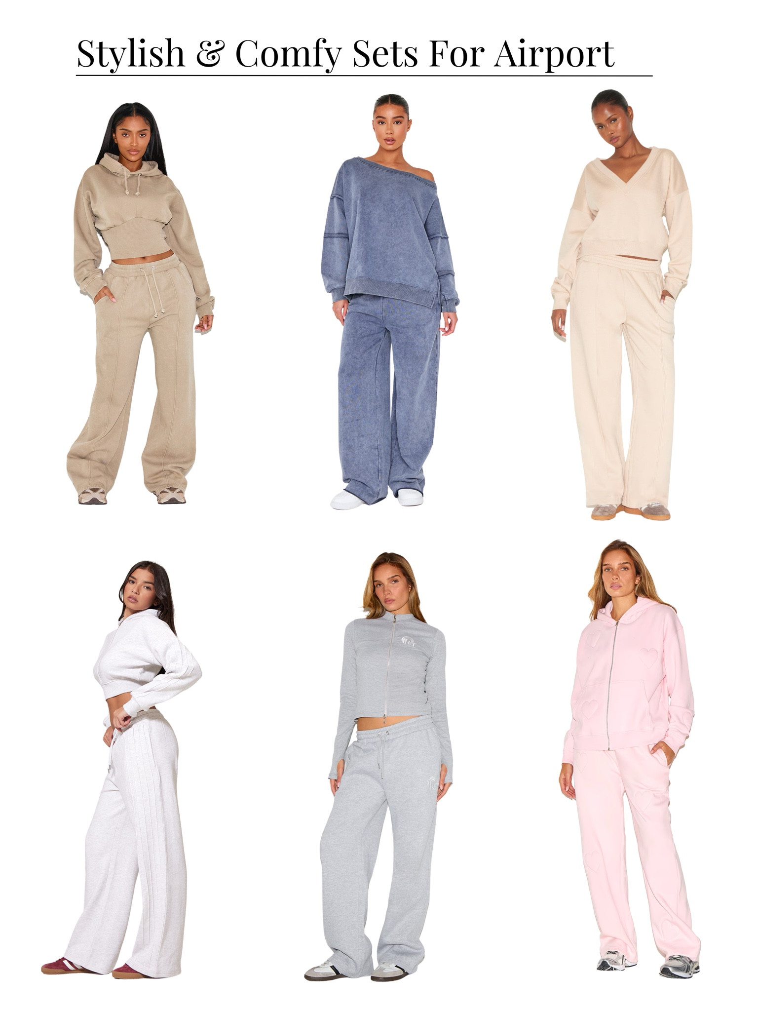 Stylish and comfy sets for airport or running errands. How to look cute at the airport, cute set, affordable finds 

#LTKStyleTip #LTKFindsUnder50 #LTKTravel